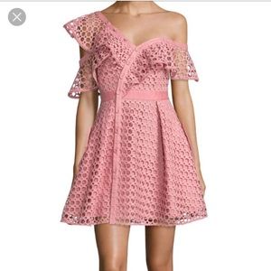 NWOT Self Portrait Women’s Lace Frill Mini Dress